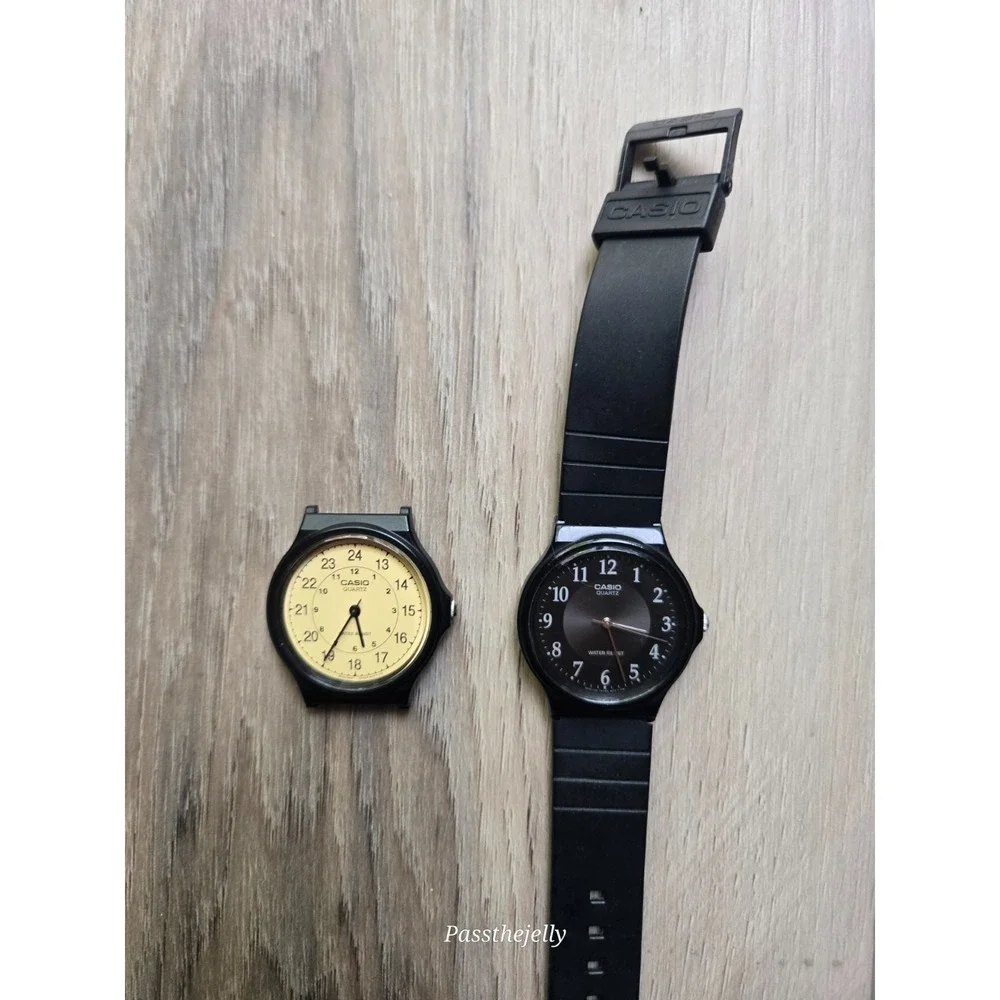 Casio Watch Lot Mens Quartz Black Resin Minimalist Field Casual Y2K vtg